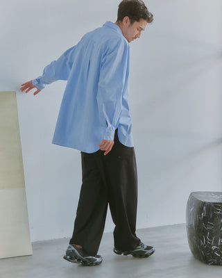 Two Tuck Draping Cargo Slacks / Polyester & Rayon Blend