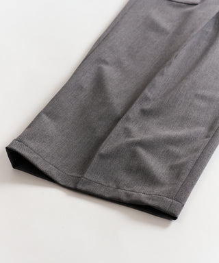 Two Tuck Draping Cargo Slacks / Polyester & Rayon Blend